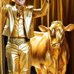 UNBELIEVABLE! Man Covered in GOLD Turns a COW into PURE GOLD on LIVE TV – Judges in TOTAL SHOCK! 🐄✨😱