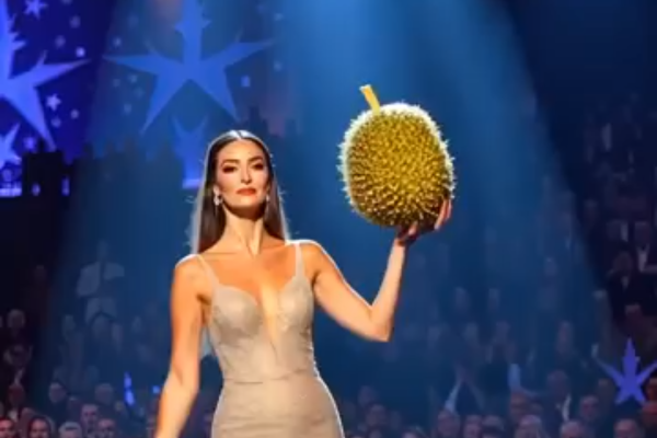 The audience laughed when she walked out holding a durian… but when she turned into a tree, everyone FROZE 🌳😱 | Watch Part 2 in the first comment!