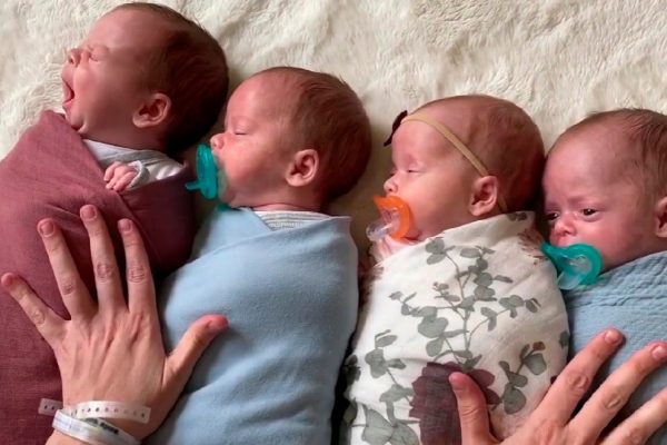 Couple Adopts Four Siblings From Foster Care Only To Discover They’re Expecting Quadruplets