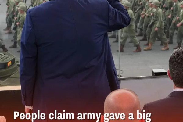 Military officials allegedly sent clear message to Trump through subtle parade detail, observers claim