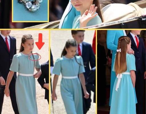 “I CAN’T BELIEVE IT!” Princess Charlotte, 10, Mesmerizes the World in Stunning Teal Dress and Diamond Horseshoe Brooch Gifted by the Late Queen at Trooping the Colour 2025! The Hidden Truth Behind the Young Princess’ Outfit Will Sh0ck You