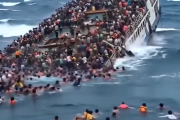 The middle of the ocean!