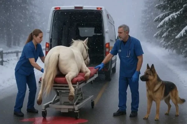 A German Shepherd implored the man to rescue the pregnant mare and ensure her foal’s safe arrival. What followed needed no words—only the heavens bore witness…
