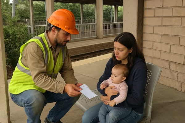Construction Worker Gives Last Paycheck to Stranded Mom—Next Day, a White Limo Appears