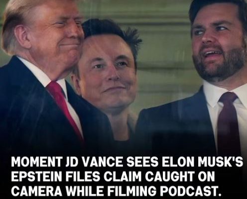 The Exact Moment JD Vance Saw Elon Musk’s Epstein Files Claim Live on Camera