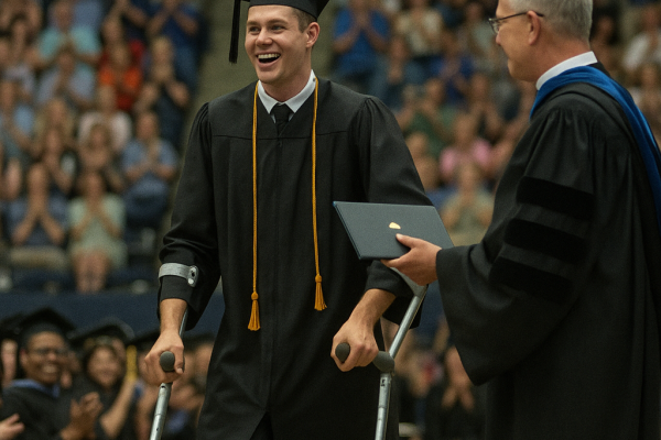 💪They Said ”He Can Never Walk Again”. But Today, He Crossed the Graduation Stage on His Own Two Feet.