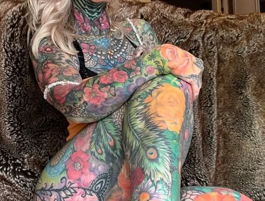 Grandma reveals what she looked like before full body tattoos