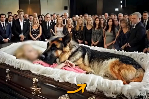 The German Shepherd Never Left the Girl’s Coffin. When They Saw What She Was Hiding Underneath Her, Everyone Went Silent